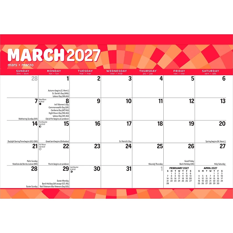 Large Print 2027 Desk Pad Calendar