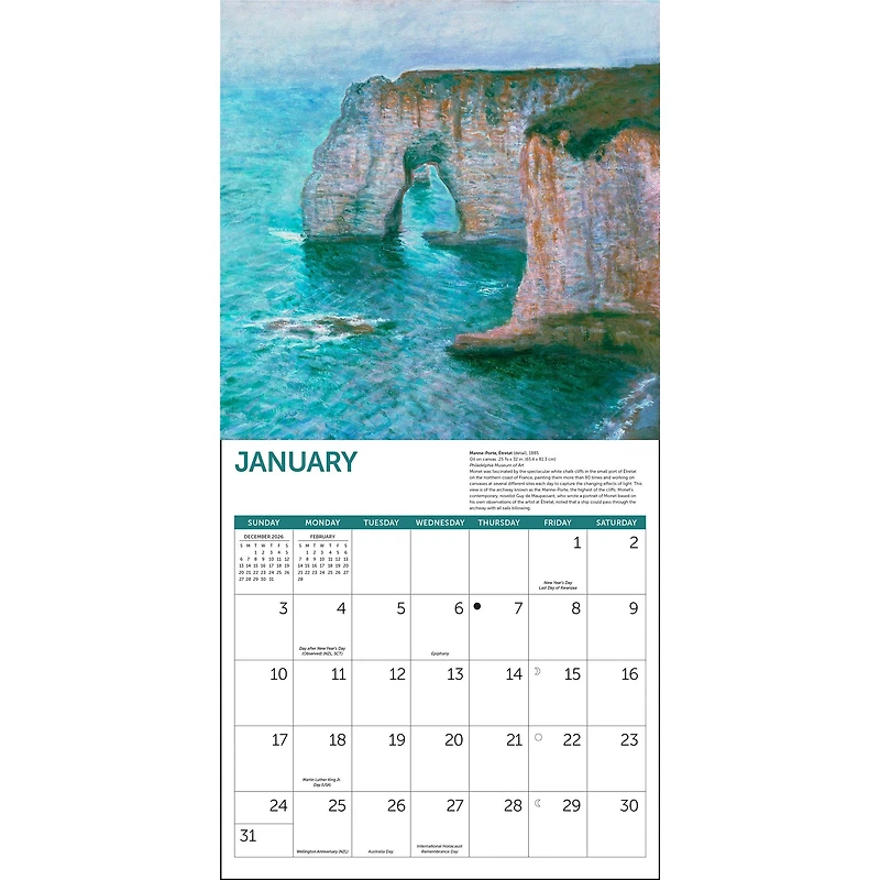 Monet At Sea 2027 Wall Calendar