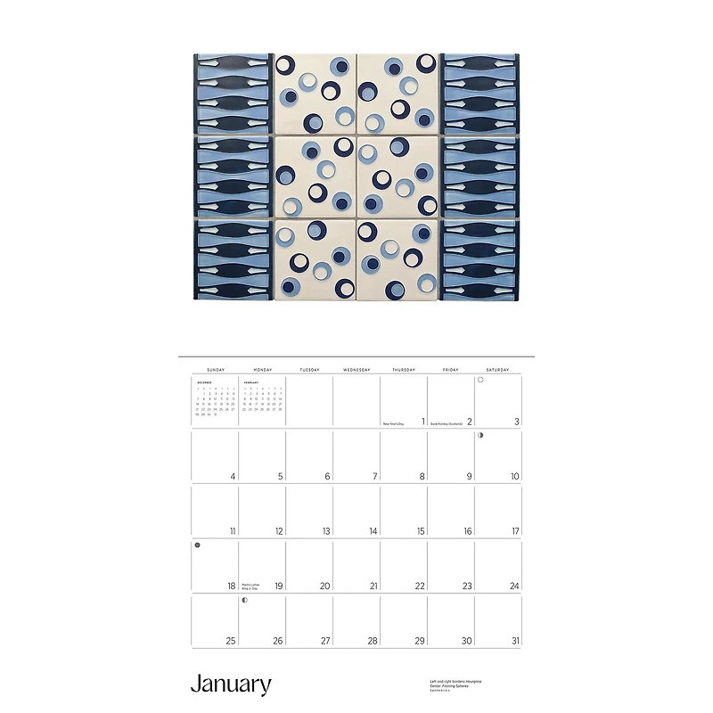 Arts And Crafts Tiles 2026 Wall Calendar - Online Only