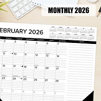 Black And White 2026 Desk Pad Calendar