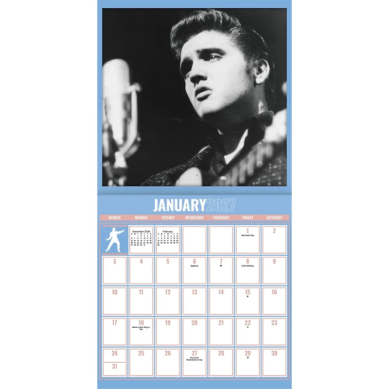 Elvis Presley 2027 Mini Calendar