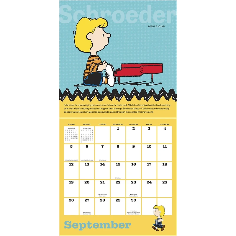Peanuts® with Decals 2027 Wall Calendar