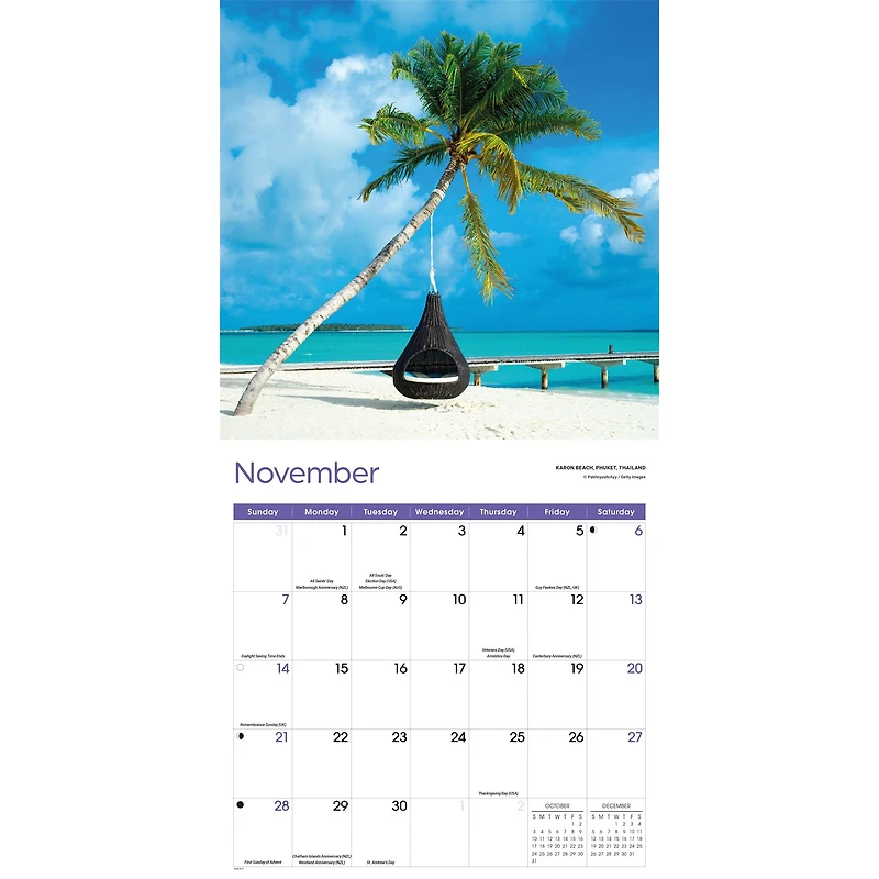 Beaches 2027 Wall Calendar