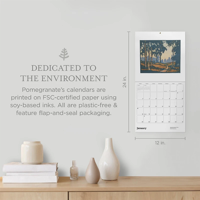 Arts & Crafts Block Prints 2026 Wall Calendar - Online Only