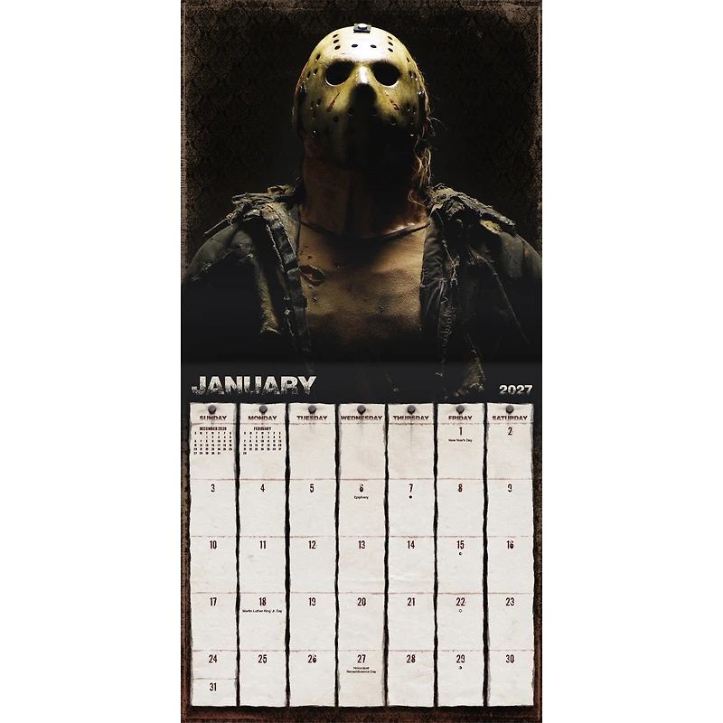 Horror Collection 2027 Mini Calendar