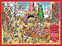DoodleTown Elves at Work 1000 Piece Puzzle - Online Only