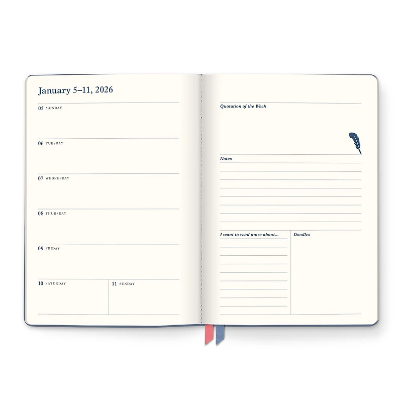 Fully Booked Clara Clothbound 2025-2026 Engagement Calendar