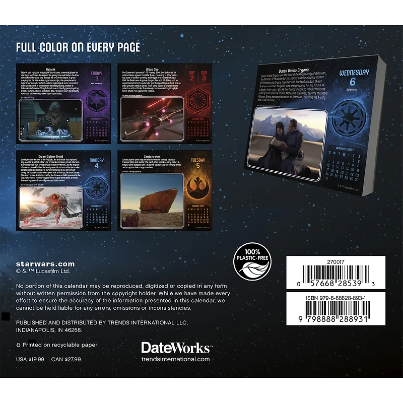 Star Wars 2027 Box Calendar