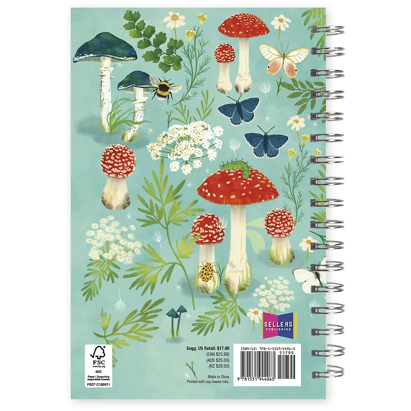 Designer Mushroom Garden 2025-2026 Engagement Calendar