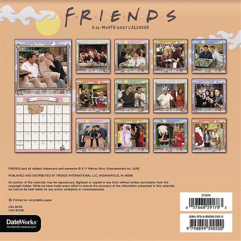 Friends 2027 Mini Calendar
