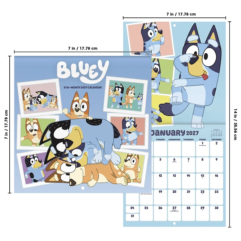 Bluey 2027 Mini Calendar