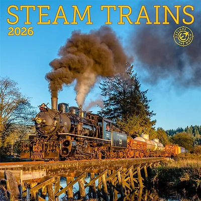 Steam Trains 2026 Wall Calendar