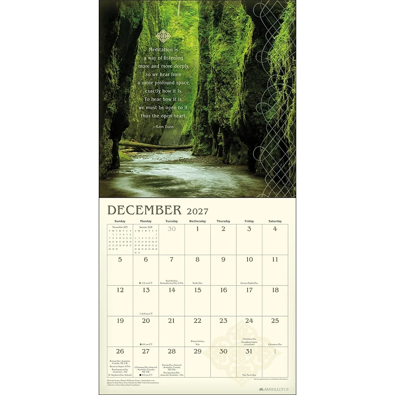 Meditation 2027 Wall Calendar - Online Only
