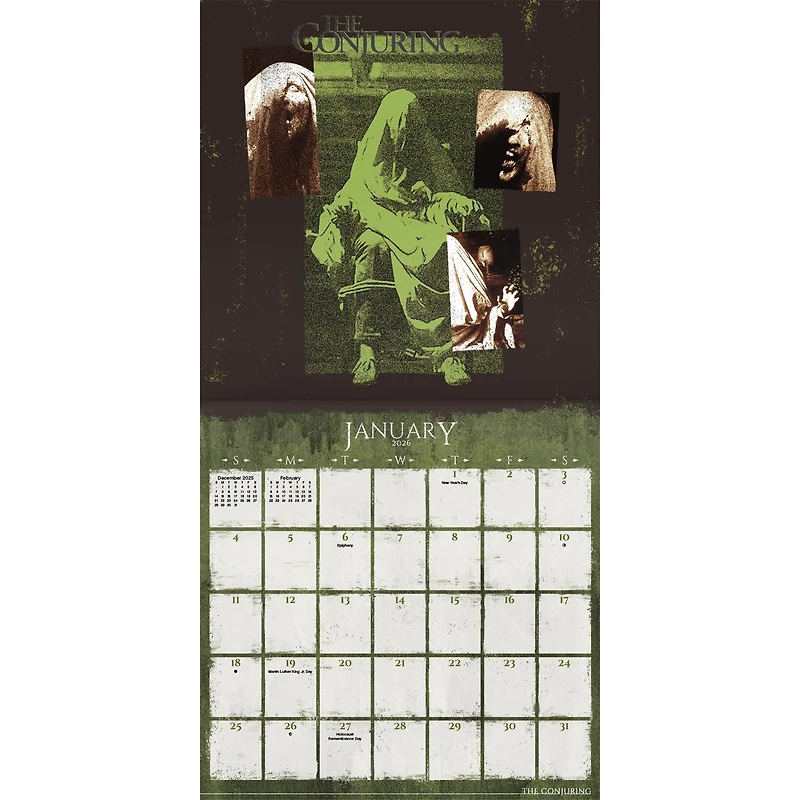 Horror Collection 2026 Wall Calendar