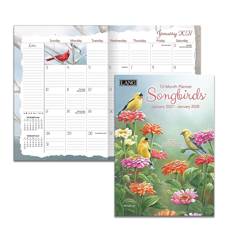 Songbirds 2027 Monthly Engagement Calendar