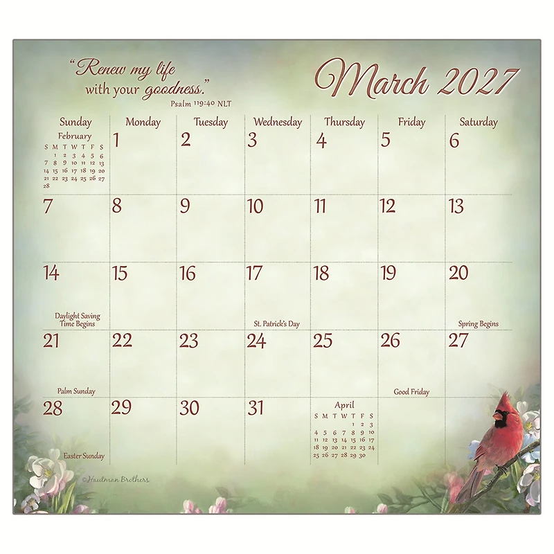 Songbirds of Faith 2027 Mini Magnetic Calendar