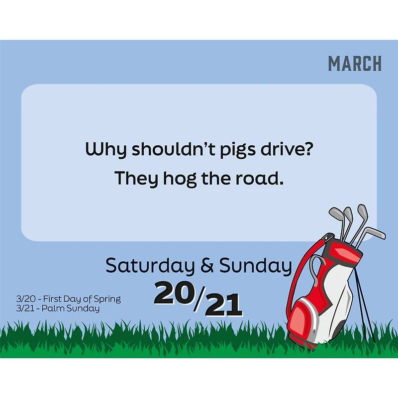 King of the Dad Jokes 2027 Box Calendar