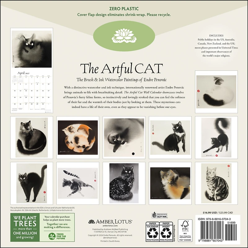 The Artful Cat 2027 Wall Calendar - Online Only