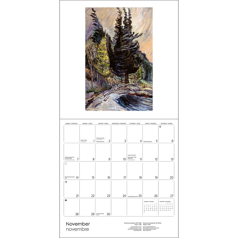 Emily Carr 2027 Wall Calendar