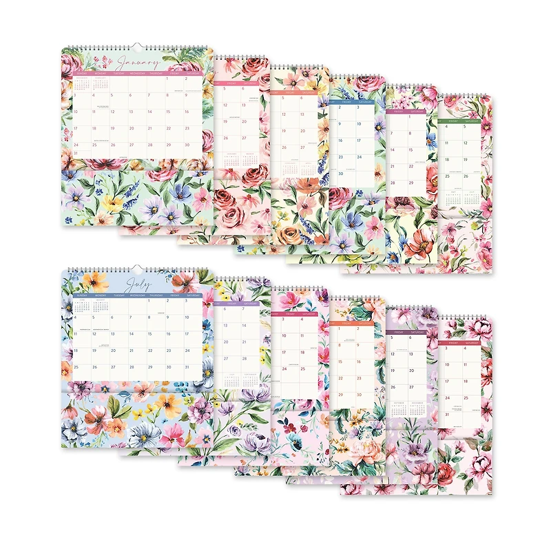 Bell Flora Pockets Plus 2027 Wall Calendar