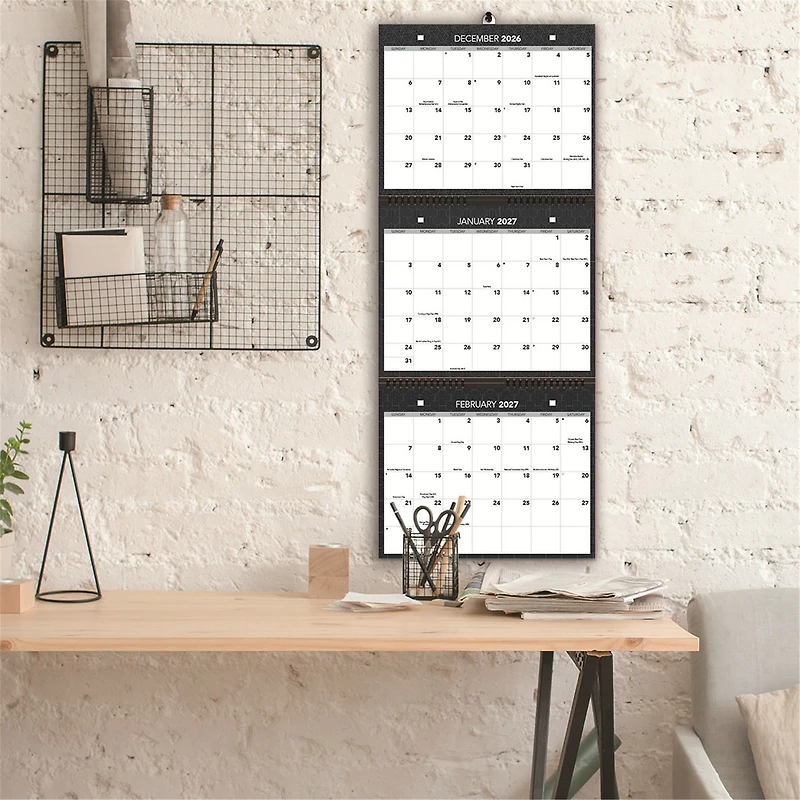 Office Tri-View 2027 Wall Calendar