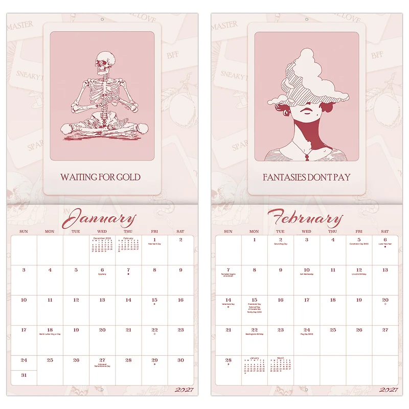 Tarot 2027 Wall Calendar - Online Only