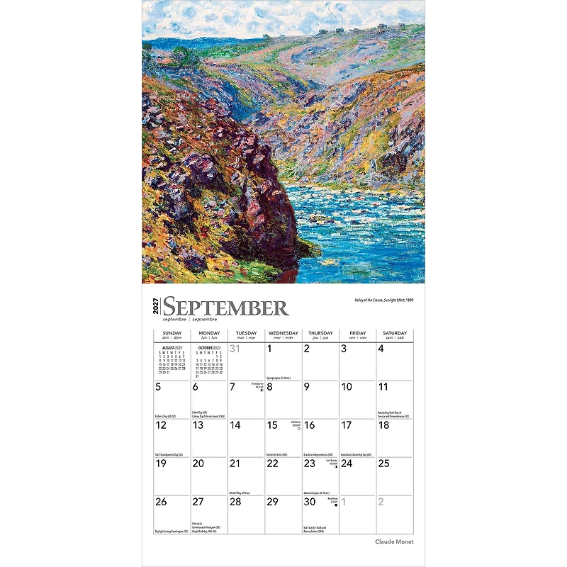 Monet 2027 Mini Calendar