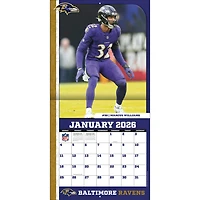 NFL Baltimore Ravens 2026 Wall Calendar