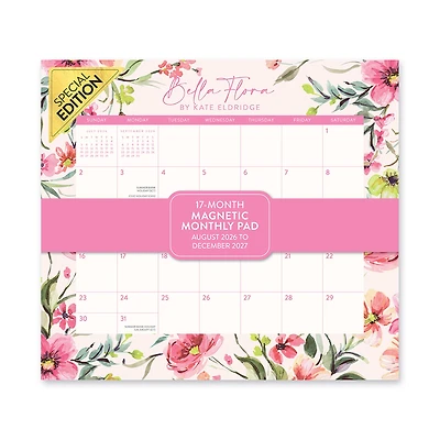 Belle Flora Magnetic Pad Exclusive 2026-2027 Mini Calendar