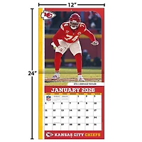 NFL Kansas City Chiefs 2026 Wall Calendar