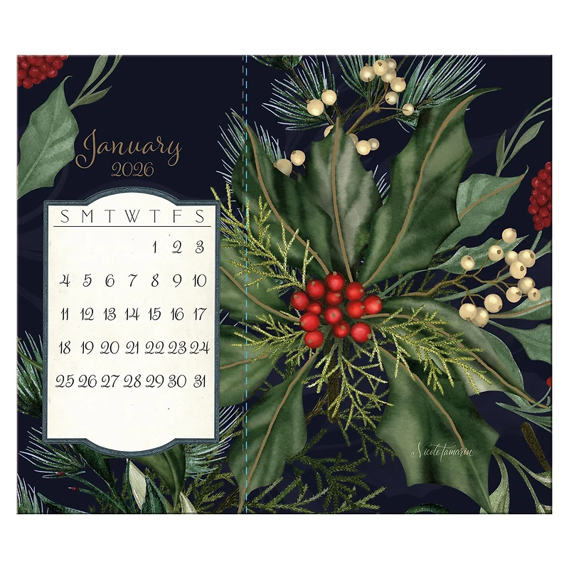 Midnight Garden Postcard 2026 Easel Calendar - Online Only