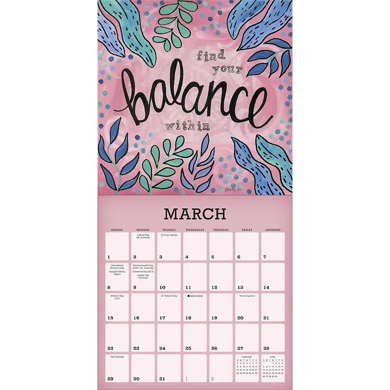 Year Of Hope And Inspiration 2026 Wall Calendar