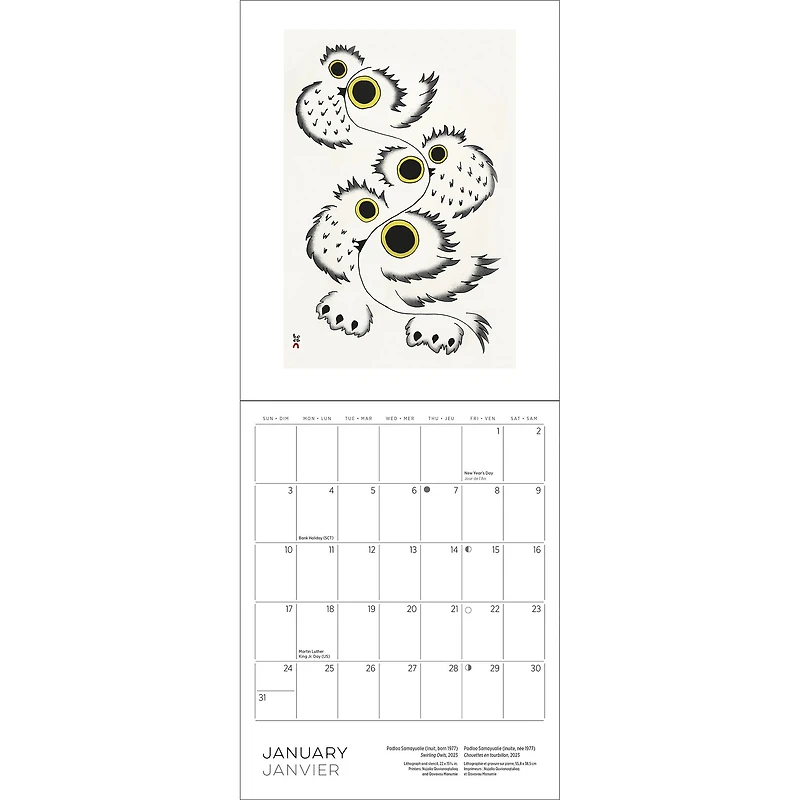 Inuit Art Cape Dorset 2027 Special Edition Wall Calendar