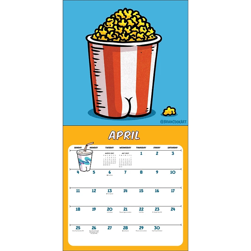 Butts on Things 2027 Wall Calendar