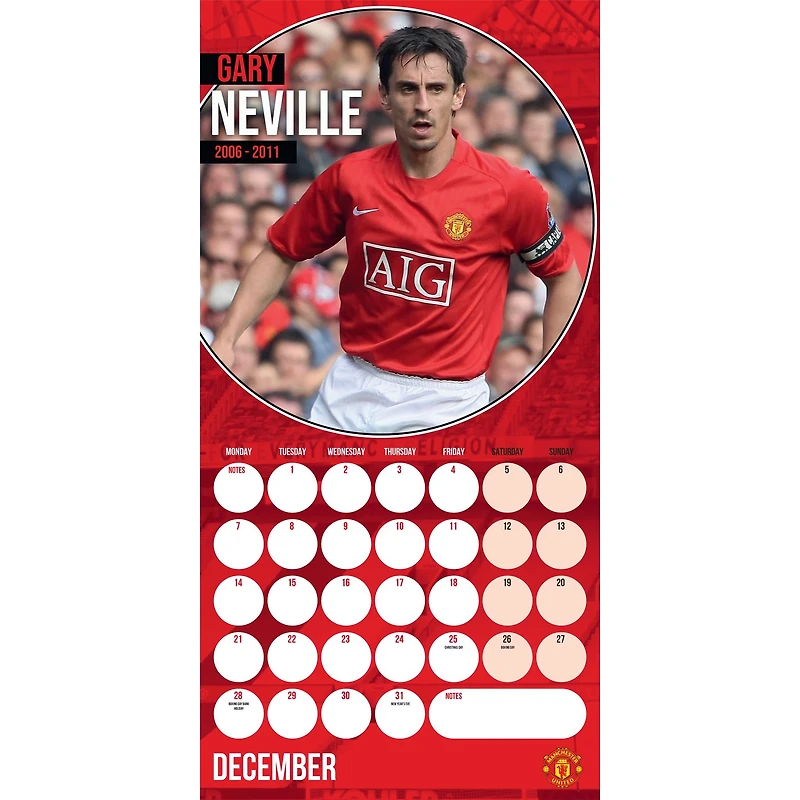 Manchester United 2026 Wall Calendar