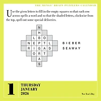 Mensa 365 Brain Puzzlers 2026 Box Calendar