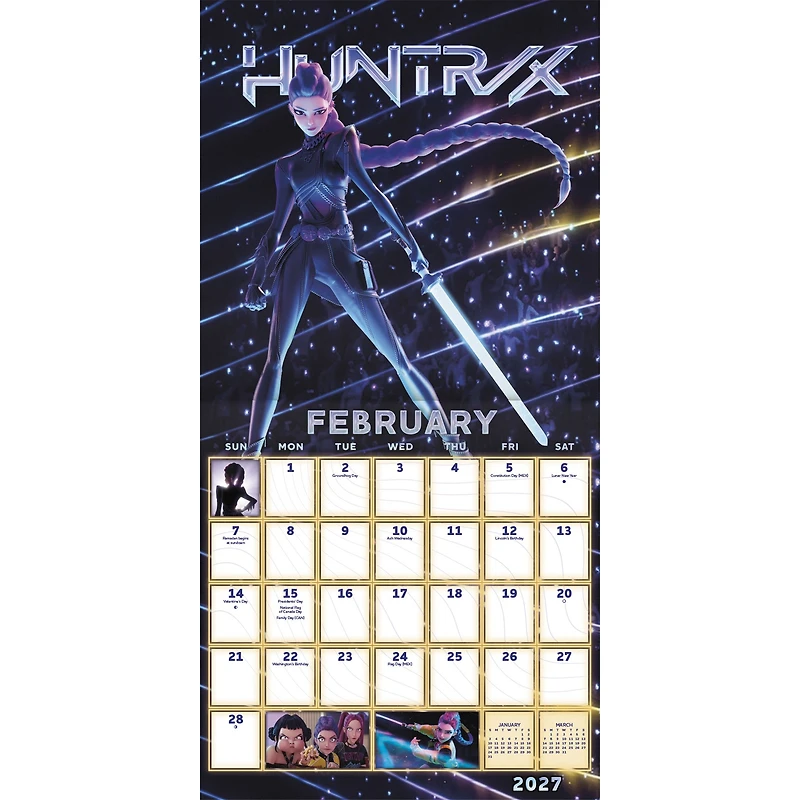 K-Pop Demon Hunters 2027 Wall Calendar