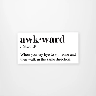 Awkward Definition Vinyl Sticker