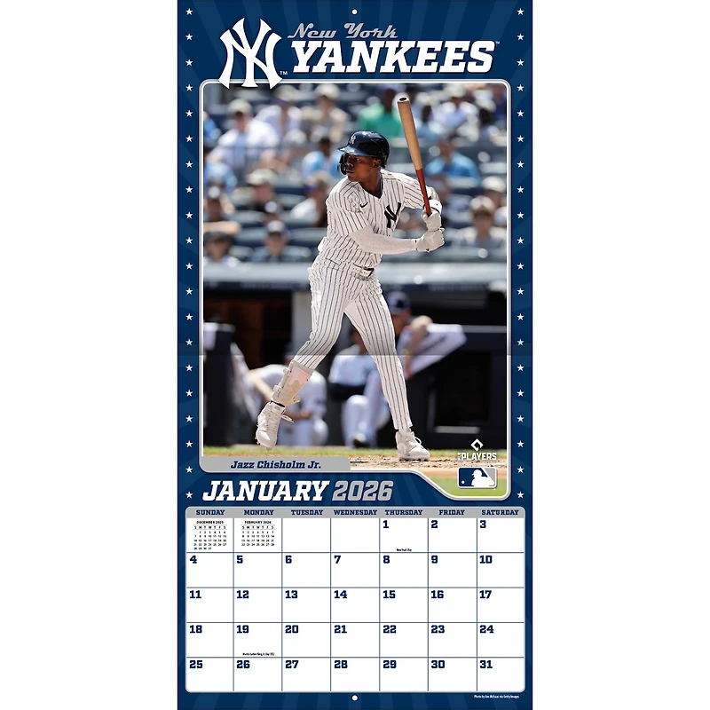 MLB New York Yankees 2026 Wall Calendar