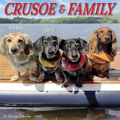 Crusoe the Celebrity Dachshund 2027 Wall Calendar