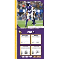 NFL  Justin Jefferson Minnesota Vikings 2026 Wall Calendar