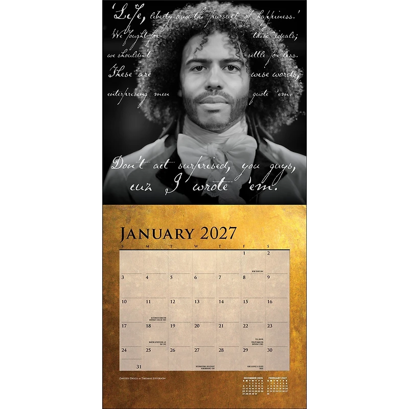 Hamilton 2027 Wall Calendar