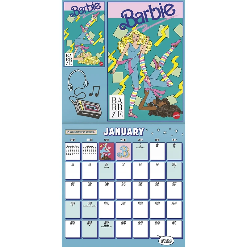 Barbie Comic 2026 Wall Calendar