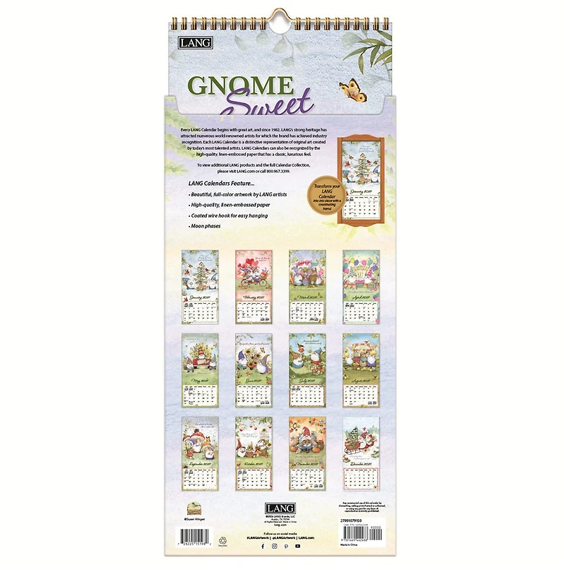 Gnome Sweet Gnome 2027 Slim Calendar