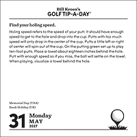 Bill Kroen's Golf Tip-A-Day 2027 Box Calendar