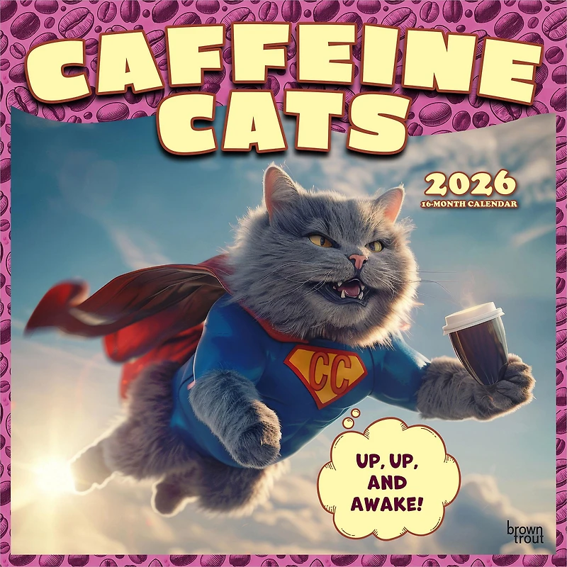 Caffeine Cats 2026 Wall Calendar - Online Only