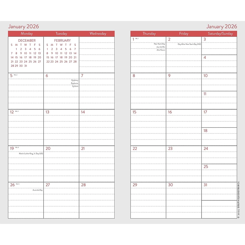 Peanuts 2026 2 Yr Pocket Planner Calendar