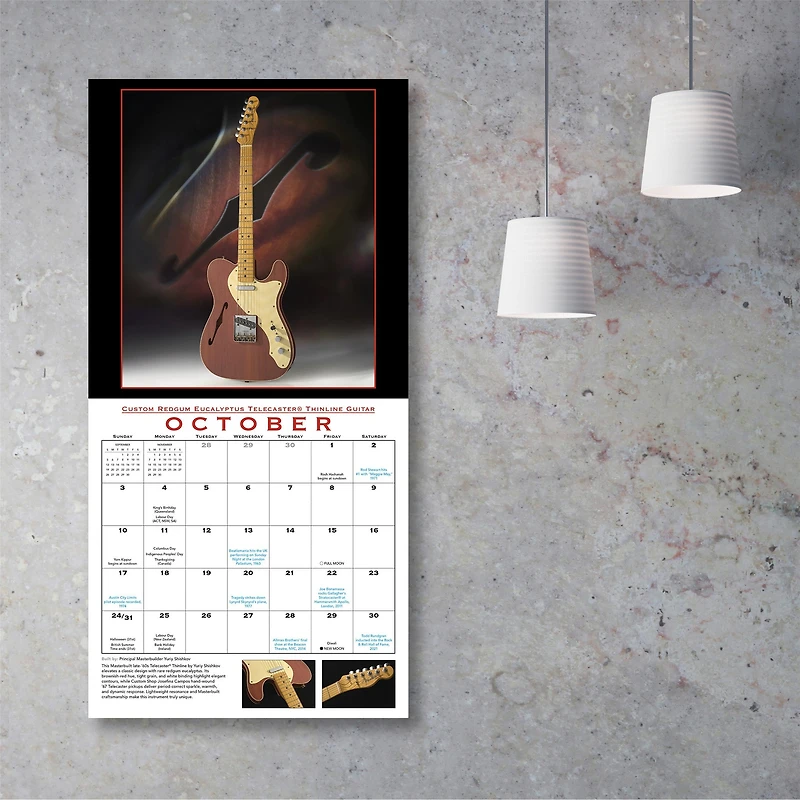 Fender® Custom Shop Guitar 2027 Wall Calendar
