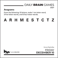 Daily Brain Games 2027 Box Calendar - Online Only