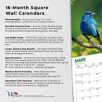Canadian Geographic Oiseaux 2026 Wall Calendar (French)
